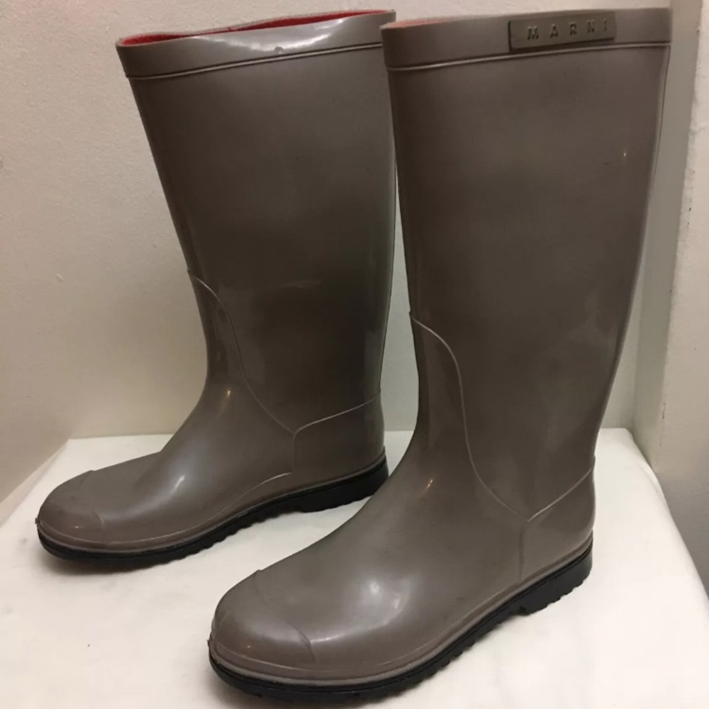 Marni Women’s Tan Brown Rain Boots Size 39